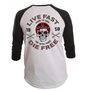 Dragstrip Clothing Americana Baseball top Live Fast